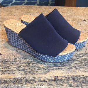 Madden Wedge Slides Navy